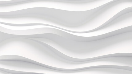 Fototapeta premium Abstract 3D White Geometric Background with Overlapping Wave Patterns