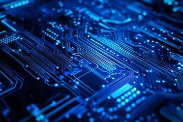 Blue modern technology information material