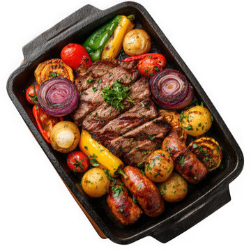  Parrillada in on white background