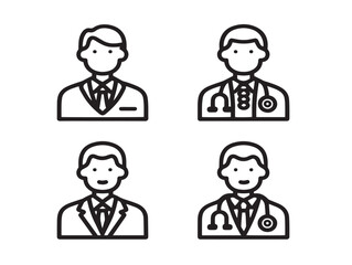 Doctor medical icons in elegant vector format