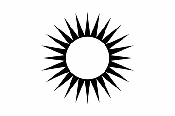 Stylized sunburst with an oval center and sharp rays