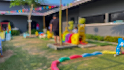 Fototapeta premium defocused photo of children's playground