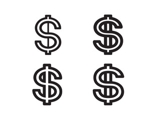 Fototapeta premium Currency dollar symbol icon in clean vector