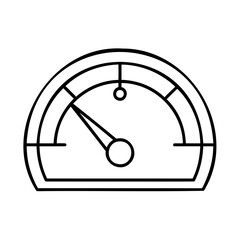 Gauge dial with needle measurement indicator