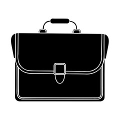 Black briefcase with handle and clasp luggage business