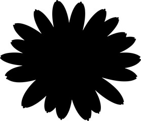 "Silhouette of a Daisy Flower" art vector