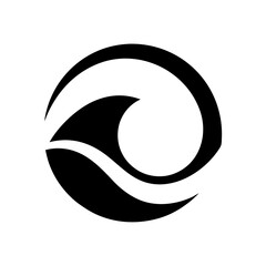 A fluid one-line ocean wave icon symbolizing water, motion, and flow.