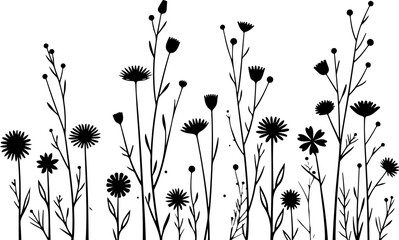 Wildflowers in Bloom" Art vector bundle