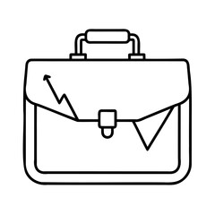 Briefcase with financial graph business finance