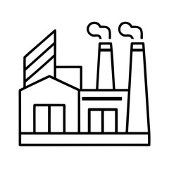 Industrial factory with smokestacks building chimney