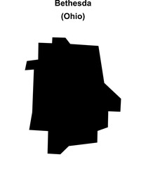 Bethesda (Ohio) blank outline map