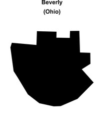 Beverly (Ohio) blank outline map