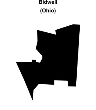 Bidwell (Ohio) blank outline map