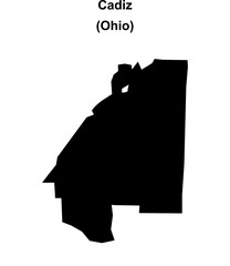 Cadiz (Ohio) blank outline map