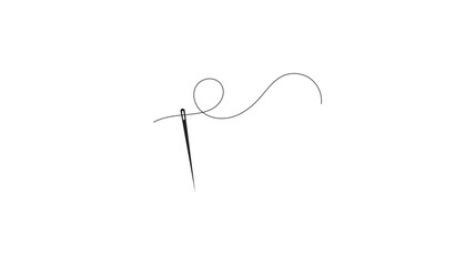 needle for sewing clothes line art icon for apps and websites