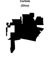 Carlisle (Ohio) blank outline map
