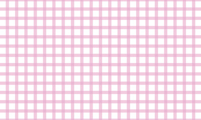 Cute pink gingham check fabric texture background. Plaid fabric seamless pattern background.