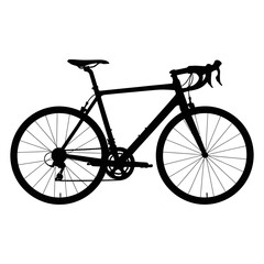 Obraz premium Dynamic road bike silhouette vector graphic for sports and fitness themes