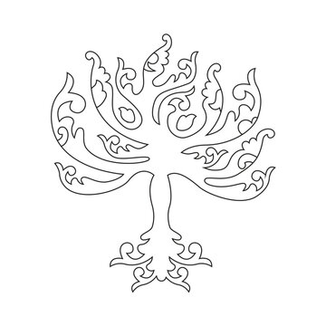 Tree of Life &ndash; Sacred Symbol of Connection, Growth, and Unity | Spiritual Line Art Illustration
