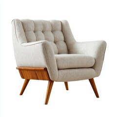 Naklejka premium A stylish single armchair showcasing a blend of comfort and design