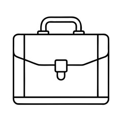 Black briefcase with handle and clasp luggage business