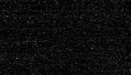 A textured image with a dark background and multicolored speckles creating a noisy effect