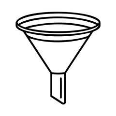 Black funnel outline laboratory science