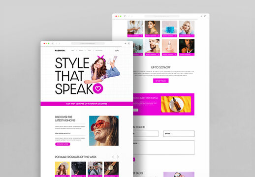 Fashion Store Landing Page Template