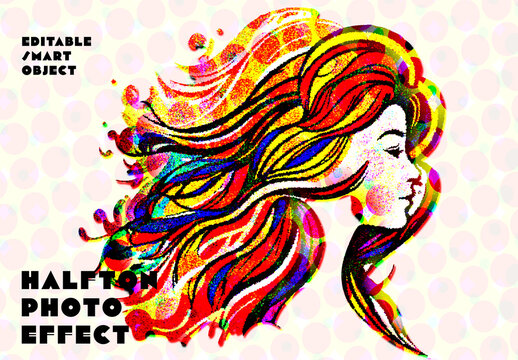 Halfton Photo Effect