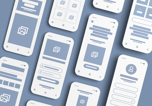 Mobile App Prototype Wireframe Template