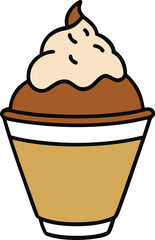 Delicious tiramisu flavored ice cream served in a stylish dessert cup