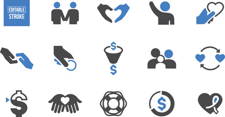 Fototapeta premium Love and Relationship Icons – Heart, Couple, Romance, Care, Family, Wedding, Valentine, Affection, Hug, Kiss, Engagement, Bond, Together, Dating, Emotions, Romantic, Partner, Icon Pack