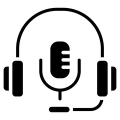 Voice Support glyph icon