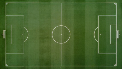 Aerial Football Pitch Top View