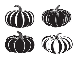 Pumpkin icon collection with festive vector aesthetic