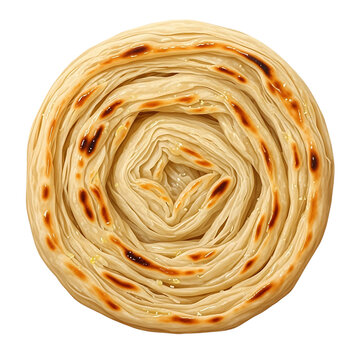 Delicious Parotta or Lachha Paratha Flatbread with Crispy Layers Traditional South Asian and Indian Cuisine Perfect for Any Meal