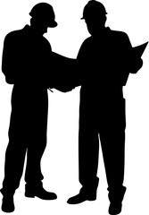 Construction Collaboration Silhouette