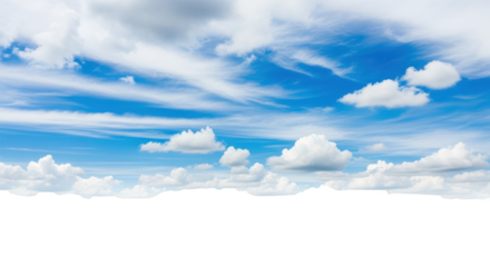 Blue Sky White Clouds Silhouette Mountains