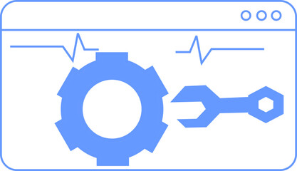 Website Maintenance Line Icon