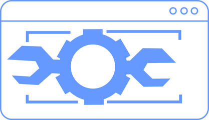 Website Maintenance Line Icon