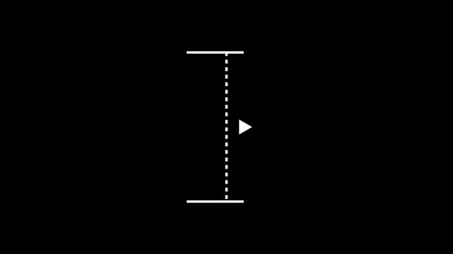 Up measurement animation. dotted line measuring height motion graphics.