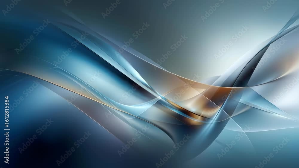 Wall mural elegant abstract digital art with fluid lines and soft gradients