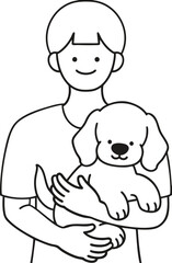 man with a dog