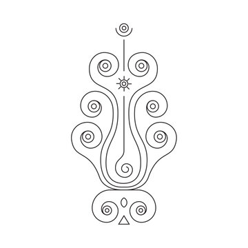 Abstract Tree of Life &ndash; Minimalist Tattoo Design Symbolizing Growth, Balance, and Eternity