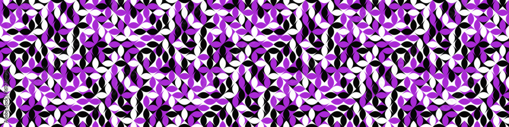 Poster seamless horizontal geometric pattern background - abstract vector design from geometrical shapes