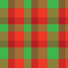 Abstract Plaid Seamless Pattern in Christmas Colors for Wrapping and Fabric