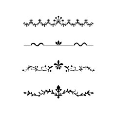 Hand-Drawn Ornamental Frames in Art Nouveau Style.A collection of elegant vintage dividers with ornate flourishes, ideal for invitations, certificates, wedding design, or luxury branding. 