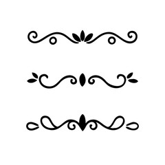 Hand-Drawn Ornamental Frames in Art Nouveau Style.A collection of elegant vintage dividers with ornate flourishes, ideal for invitations, certificates, wedding design, or luxury branding. 