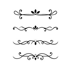 Hand-Drawn Ornamental Frames in Art Nouveau Style.A collection of elegant vintage dividers with ornate flourishes, ideal for invitations, certificates, wedding design, or luxury branding. 