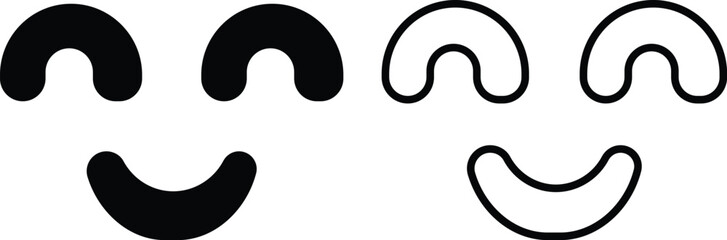 Emojis icon collection designs Emotion Faces Icons Vector, Anthropomorphic Smiley Face, Facial Expression, Simplicity, Transparent Background Editable Design template vector No words Eps 10